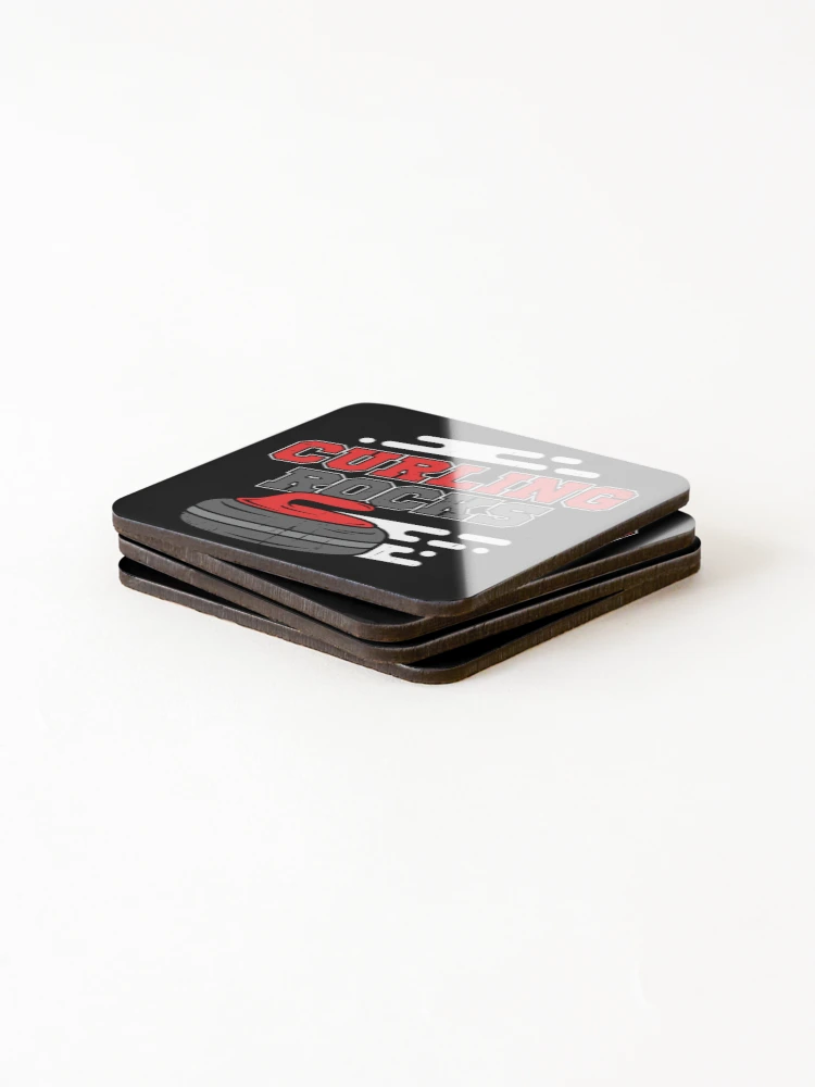 Thumbnail 4 of 5, Coasters (Set of 4), Curling Rocks designed and sold by AndriiPyatov.