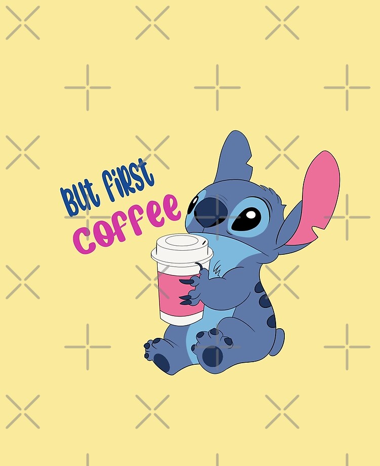 Stitch first coffee iPad Case Skin