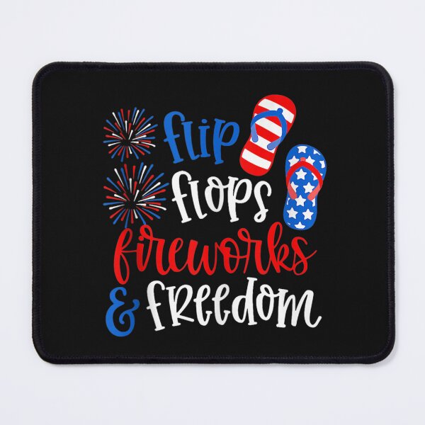 Item preview, Flip Flops Fireworks And Freedom 4th Of July Us Flag T Shirt designed and sold by Tourane-Navy.
