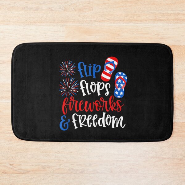 Item preview, Flip Flops Fireworks And Freedom 4th Of July Us Flag T Shirt designed and sold by Tourane-Navy.