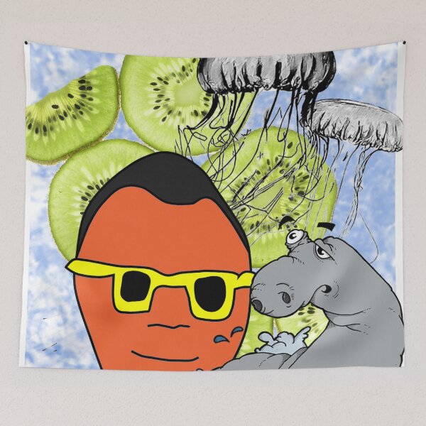 Item preview,  Cool Guy With Glasses - Kiwi Fruit - Summer Pool Party designed and sold by The Red Nox.