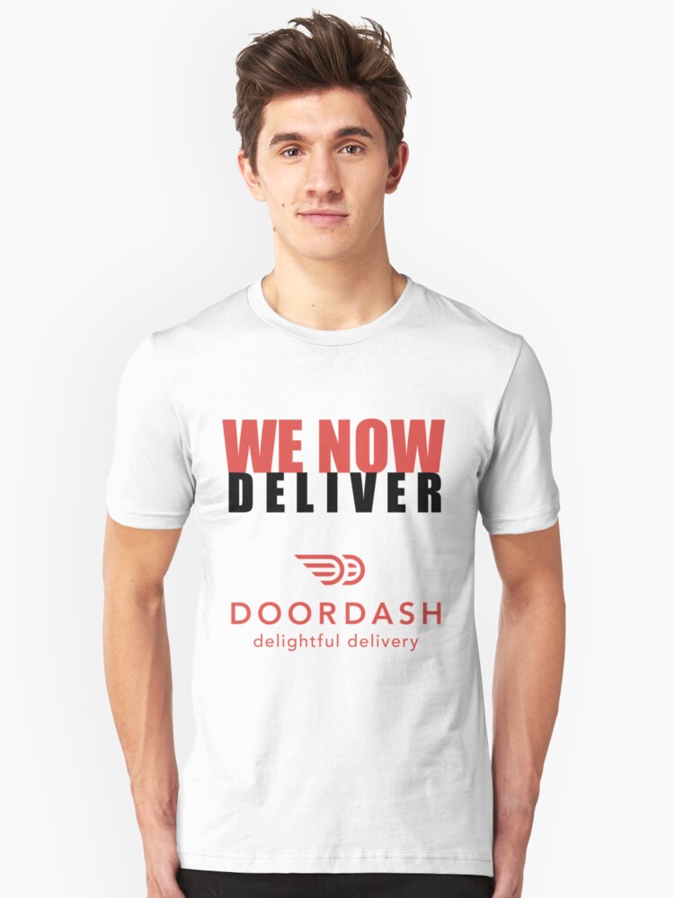 Doordash Restaurant Sign Sticker We Now Deliver T Shirt By
