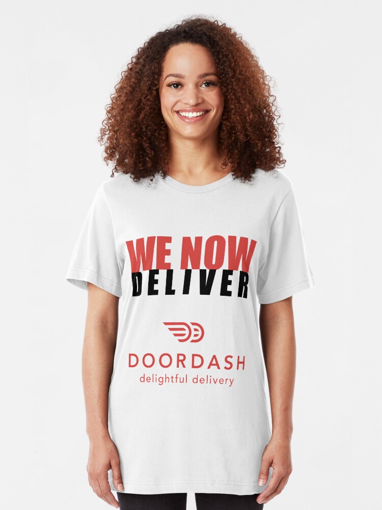 Doordash Restaurant Sign Sticker We Now Deliver T Shirt By