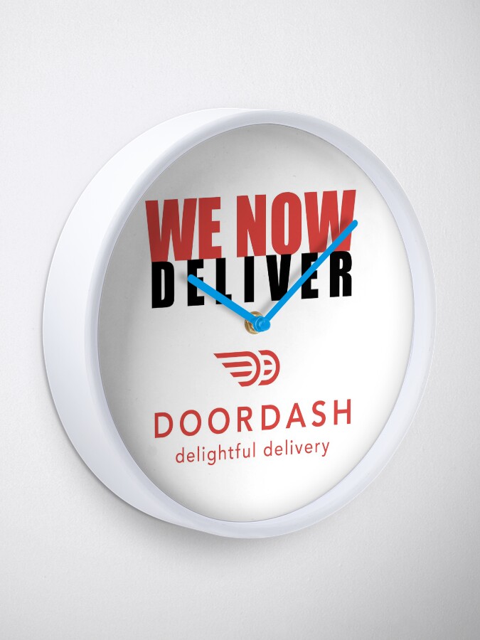 Doordash Restaurant Sign Sticker We Now Deliver Clock By