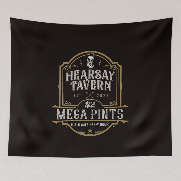 Item preview, Hearsay Tavern EST 2022 Mega Pint designed and sold by eddejosspa.