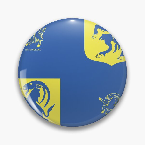 Artikelvorschau, Hälsingland Goat, Blue and Yellow Pattern (Schweden/ Svenska landskap) entworfen und verkauft von Landskapsbutiken .com.