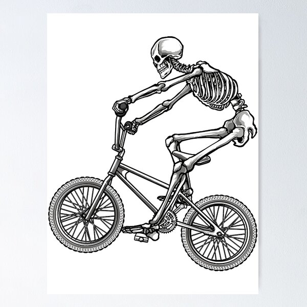 Wall Art Print watercolor bmx bike racer, Gifts & Merchandise