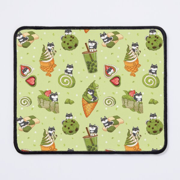 Item preview, Black Shiba Inu with Japanese desserts - Green designed and sold by Lulupainting.