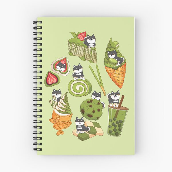 Item preview, Black Shiba Inu with Japanese desserts - Green designed and sold by Lulupainting.