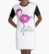 Let's Flamingle! Graphic T-Shirt Dress