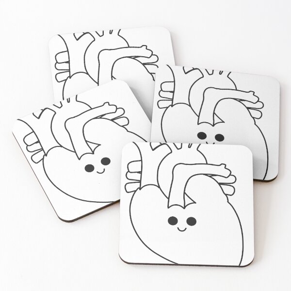 Item preview, Kawaii Anatomical human heart lineart designed and sold by Drevych-shop.