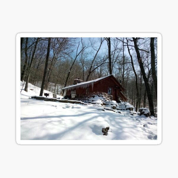 Snow Cabin Sticker