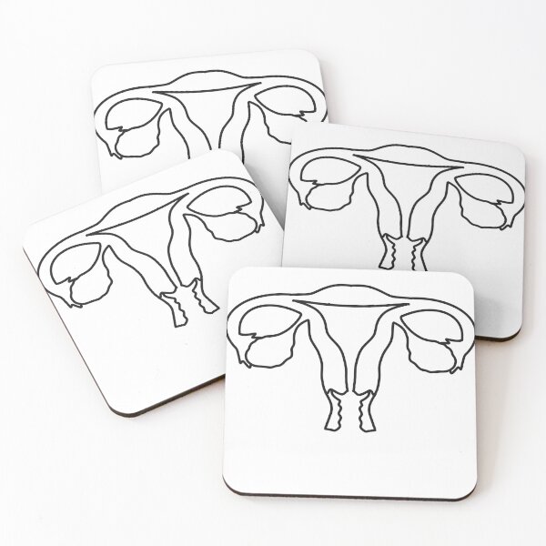 Item preview,  uterus and ovaries   Line art.   Anatomy human female design designed and sold by Drevych-shop.