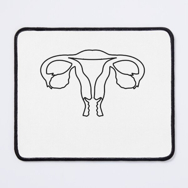 Item preview,  uterus and ovaries   Line art.   Anatomy human female design designed and sold by Drevych-shop.