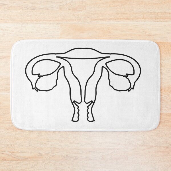 Item preview,  uterus and ovaries   Line art.   Anatomy human female design designed and sold by Drevych-shop.
