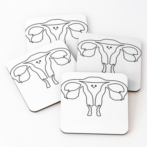 Item preview, Kawaii uterus and ovaries   Line art.   Anatomy human female design designed and sold by Drevych-shop.