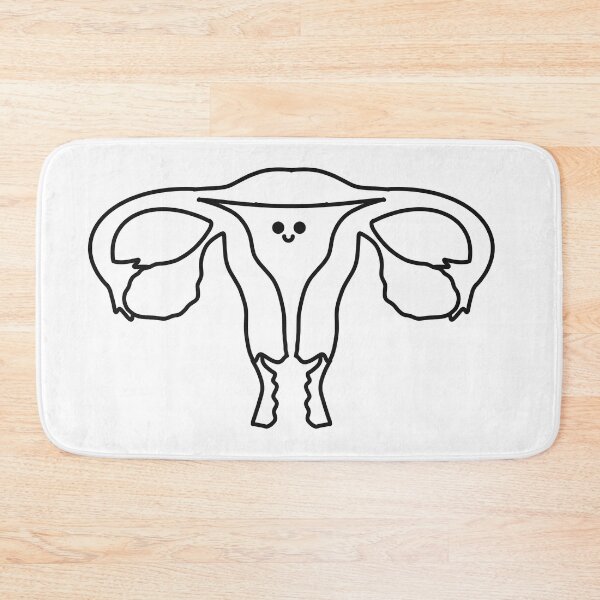 Item preview, Kawaii uterus and ovaries   Line art.   Anatomy human female design designed and sold by Drevych-shop.