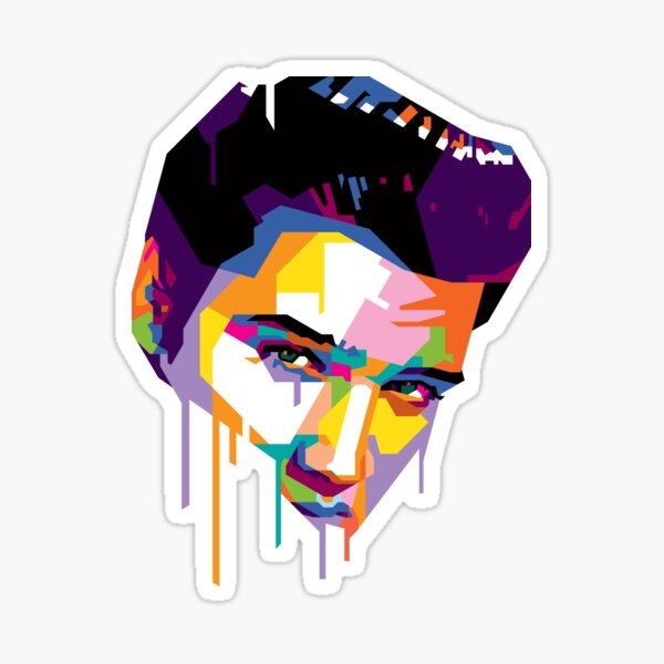 Elvis in Red Sticker