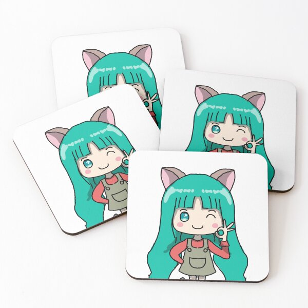 Item preview, cute green haired girl 1 designed and sold by domenut1234.