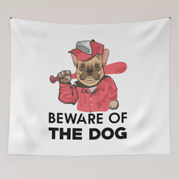 Item preview, Beware of the dog, dogs, animal, animals, baseball, ball, gangster, gift, t-shirt, cum, mug, present designed and sold by Elshan Ilyasov.
