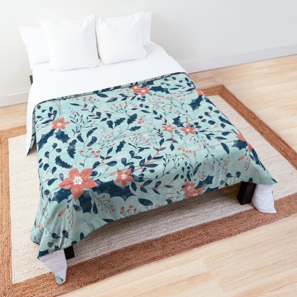 Winter flowers Comforter