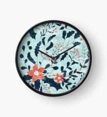 Winter flowers Clock