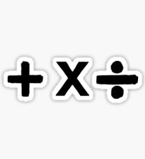 + X divide black Sticker