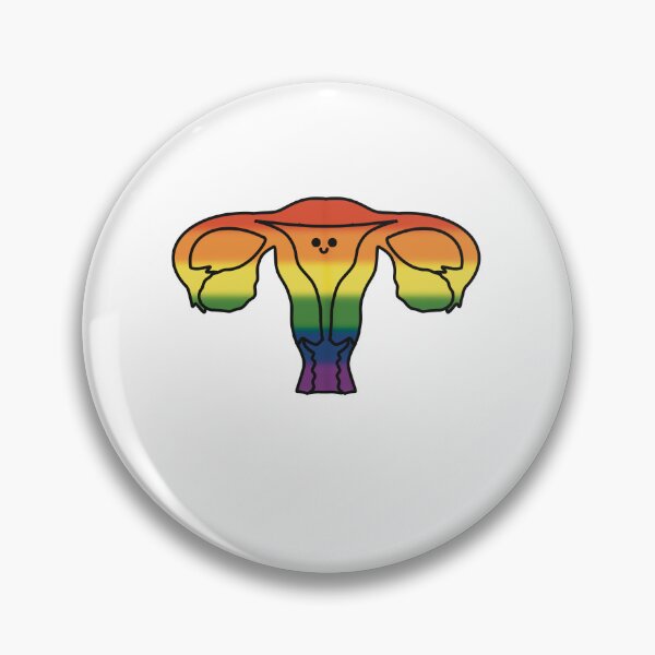 Item preview, Rainbow kawaii uterus and ovaries   Line art.   Anatomy human female design designed and sold by Drevych-shop.