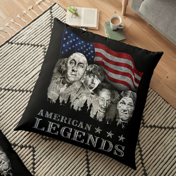 Three Stooges Curly Heads Throw Pillow 