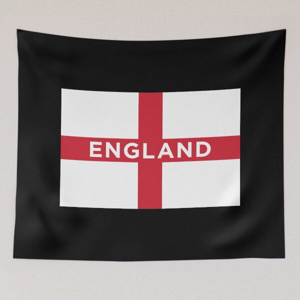 Item preview, England Flag With Text (On Black) designed and sold by STUDIO-72.