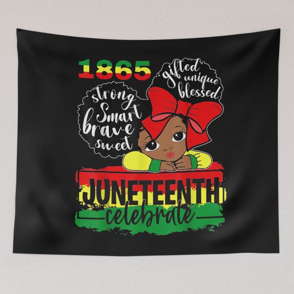 Item preview, Black Girl Juneteenth 1865 Celebrate Indepedence Day Kids T-Shirt designed and sold by Tourane-Navy.