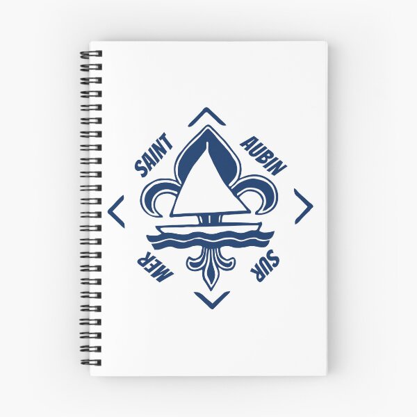 Item preview, Saint Aubin sur Mer in Normandia, France - French Seaside Resort - Navy Blue Vintage Sailor Logo - Sailing Boat with Heraldic Lily designed and sold by Vintage-TM.