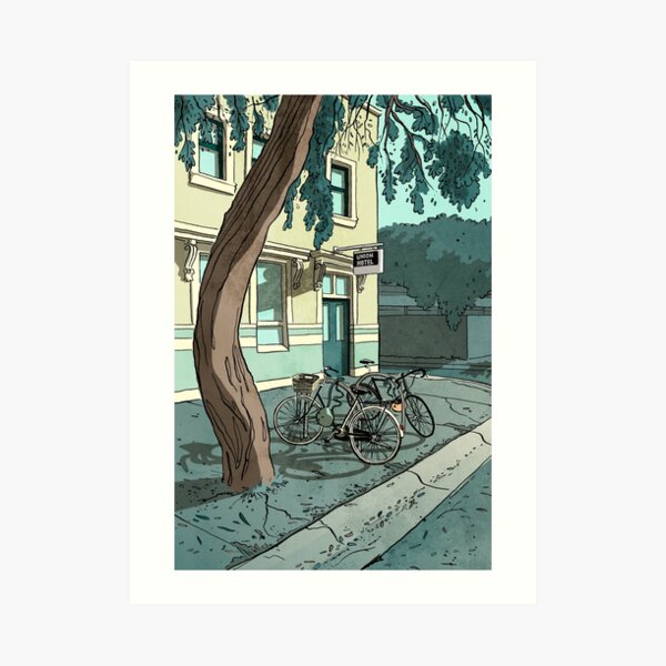 bicycles at the Hotel Art Print