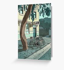 bicycles at the Hotel Greeting Card