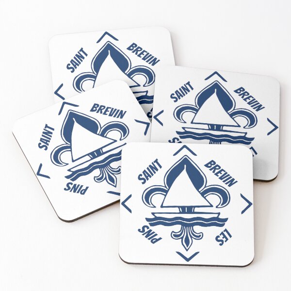 Item preview, Saint Brevin les Pins in Loire Atlantique, France, Atlantic Ocean - French Seaside Resort - Navy Blue Vintage Sailor Logo - Sailing Boat with Heraldic Lily designed and sold by Vintage-TM.