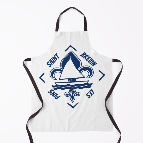 Item preview, Saint Brevin les Pins in Loire Atlantique, France, Atlantic Ocean - French Seaside Resort - Navy Blue Vintage Sailor Logo - Sailing Boat with Heraldic Lily designed and sold by Vintage-TM.