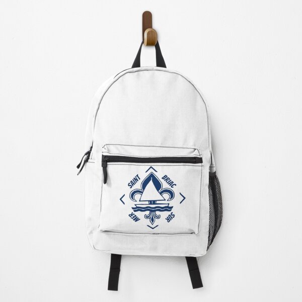 Item preview, Saint Briac sur Mer in Brittany, France - French Seaside Resort - Navy Blue Vintage Sailor Logo - Sailing Boat with Heraldic Lily designed and sold by Vintage-TM.