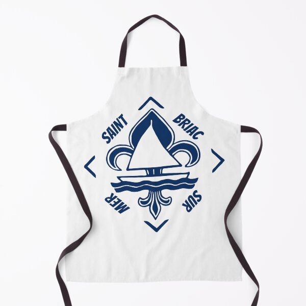 Item preview, Saint Briac sur Mer in Brittany, France - French Seaside Resort - Navy Blue Vintage Sailor Logo - Sailing Boat with Heraldic Lily designed and sold by Vintage-TM.