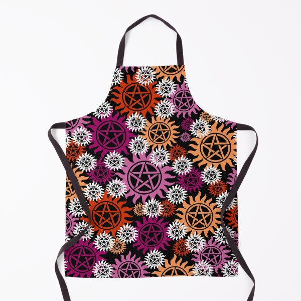 Item preview, Supernatural - Anti Possession Symbol Lesbian Pride Colors on Black designed and sold by humnoo.