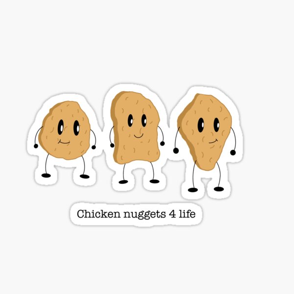 Emotional Support Nuggets Chicken Nugget Funny Vinyl Sticker 3 -  Israel