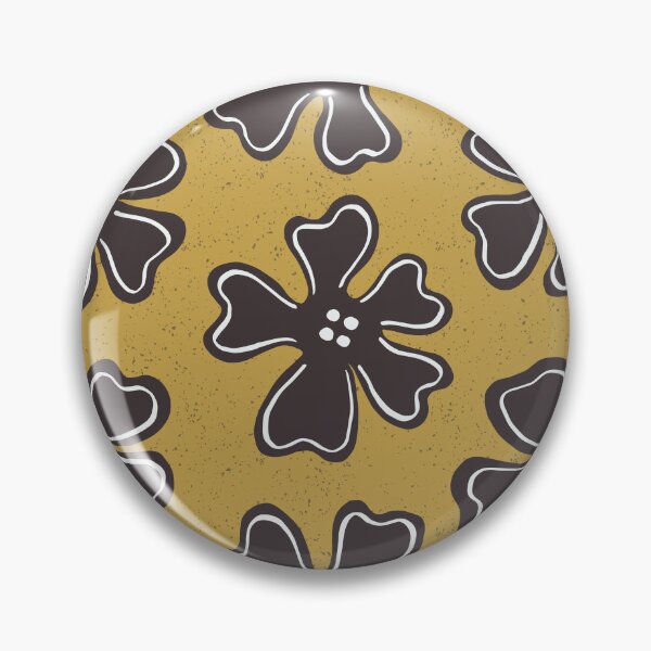 Artikelvorschau, Muster aus braunen Knopfblumen auf gold entworfen und verkauft von colorofmagic.