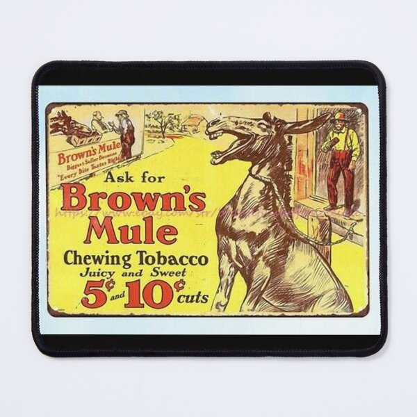 Item preview, Vintage chewing tobacco advert with mule designed and sold by KALEIDOSCOPE UK.