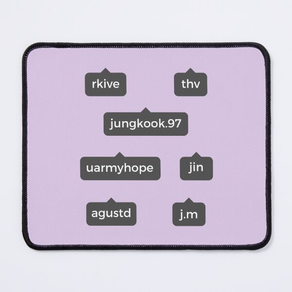Item preview, BTS members IG name tags designed and sold by Colorful-Inspo.