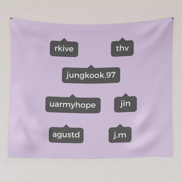 Item preview, BTS members IG name tags designed and sold by Colorful-Inspo.