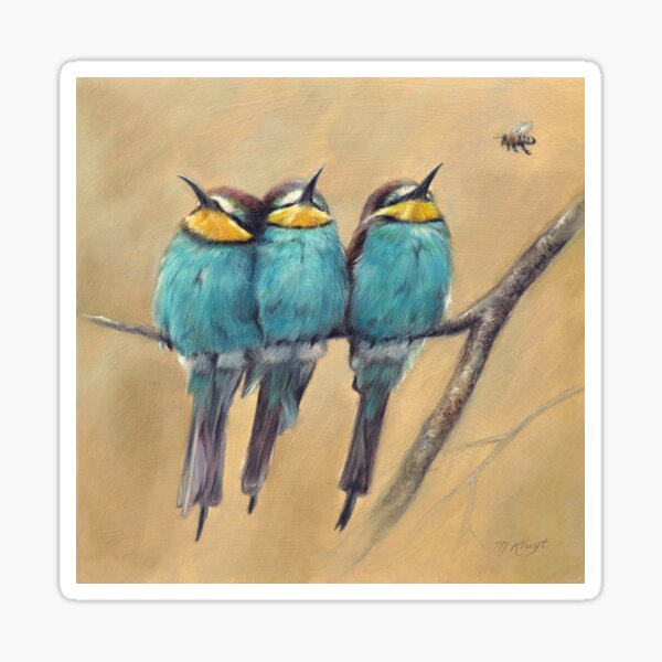 'The challenger'- Bee-eaters -funny birds Sticker