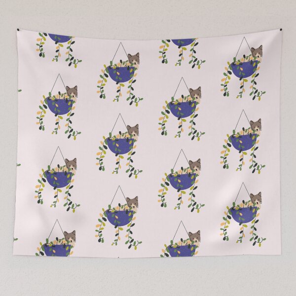 Item preview, Cat on hanging basket  designed and sold by SkyisBright.