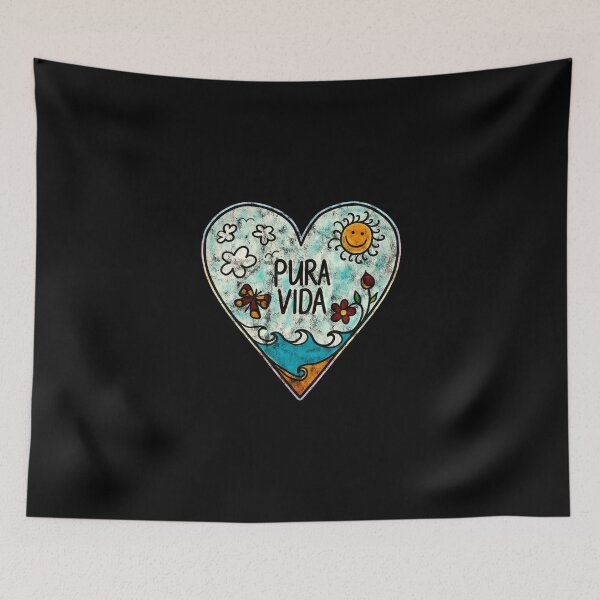 Item preview, Pura Vida, Good Vibes, Way Of Life, Costa Rica, Tropical, Ocean, Sun, Waves designed and sold by boom-art.