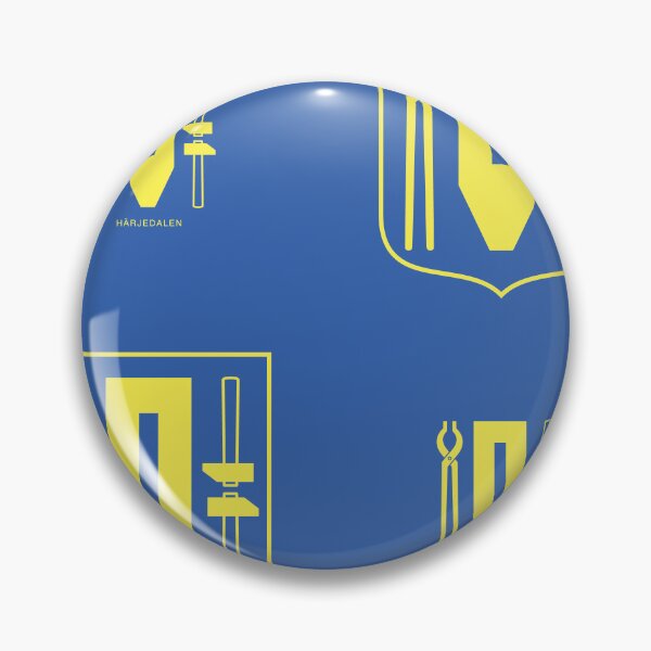 Item preview, Härjedalen Tools, Prints for Pets, Blue and Yellow (Svenska landskap) designed and sold by Landskapsbutiken .com.