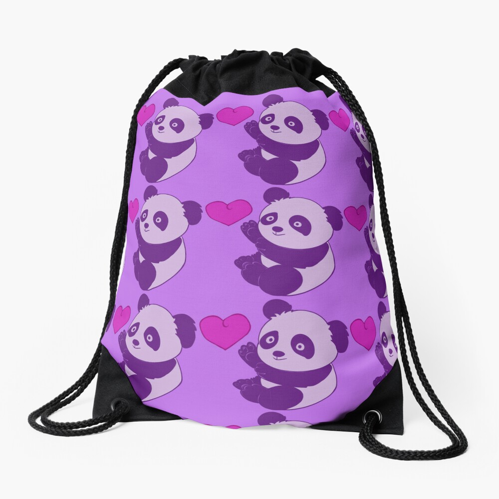 I ❤️ Purple Panda Backpack for Sale by SheliBeli77