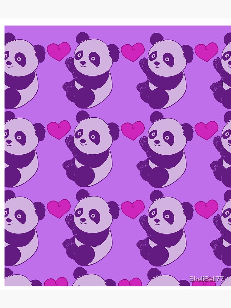 I ❤️ Purple Panda Backpack for Sale by SheliBeli77